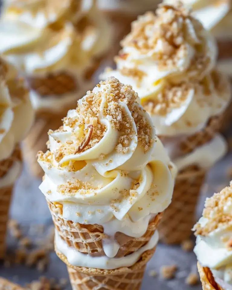 Banana Pudding Cheesecake Cones
