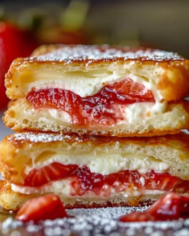Fried Strawberry Cheesecake Sandwiches