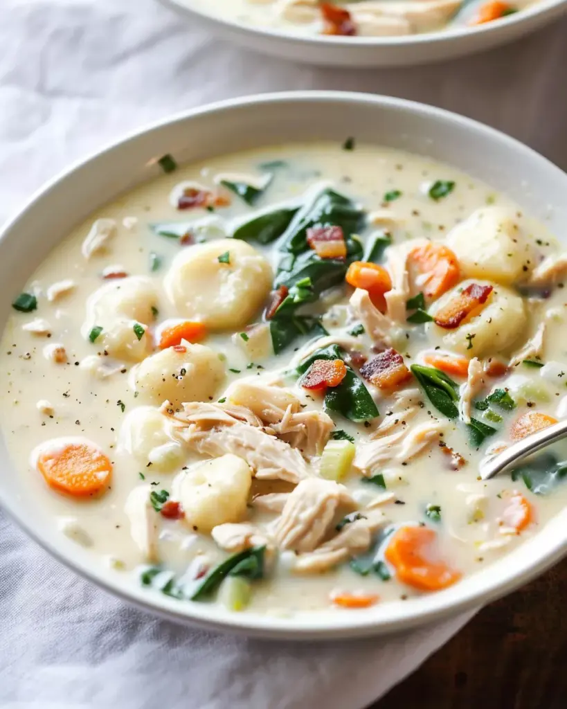 Creamy Crockpot Chicken Gnocchi Soup