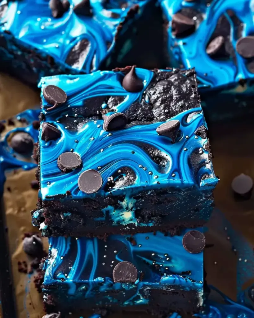 blue velvet brownies