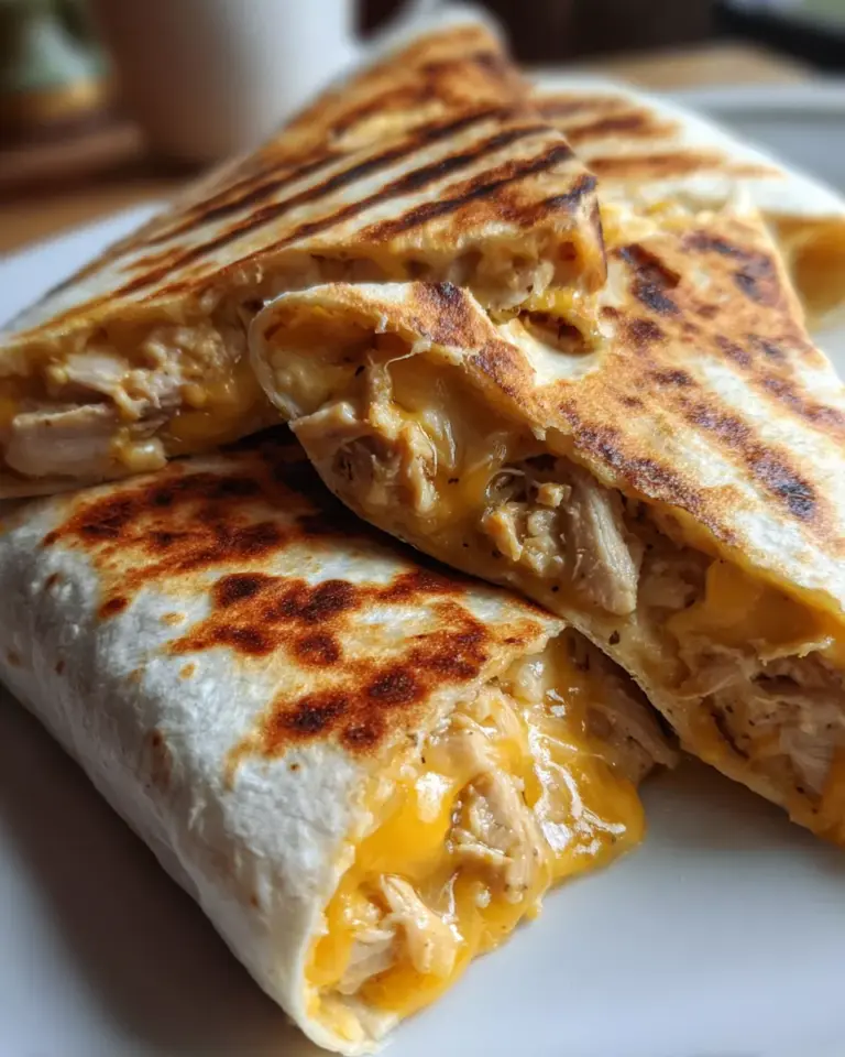 Cheesy Garlic Chicken Wraps