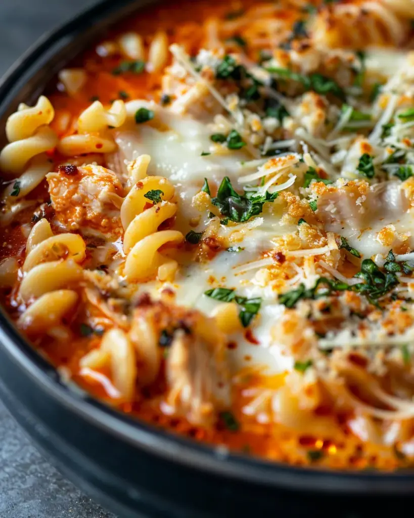 Crockpot Chicken Parmesan Soup