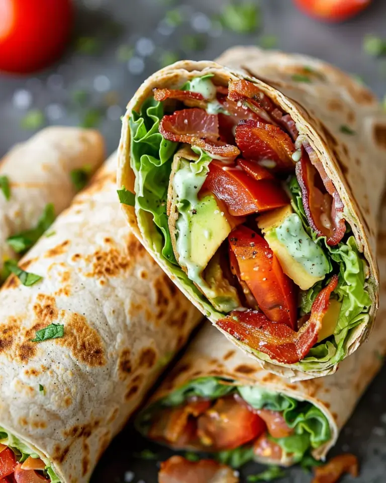 Gourmet BLT Wraps with Secret Sauce