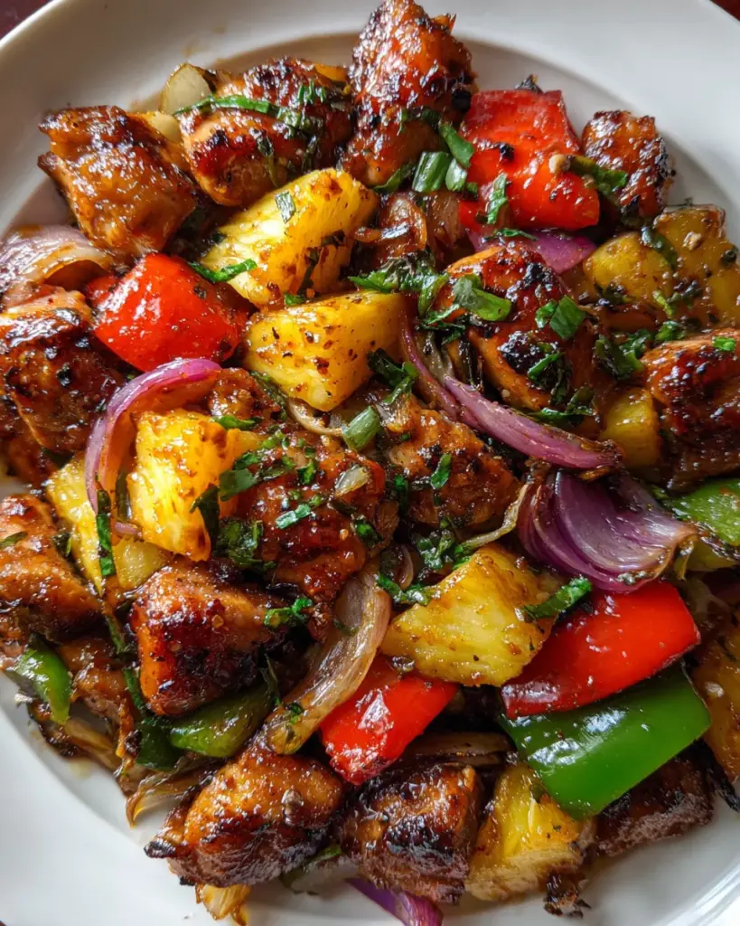 Hawaiian Chicken Sheet Pan Dinner