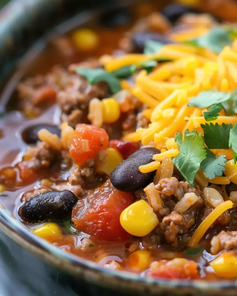 Crockpot Taco Rice Soup Recipe