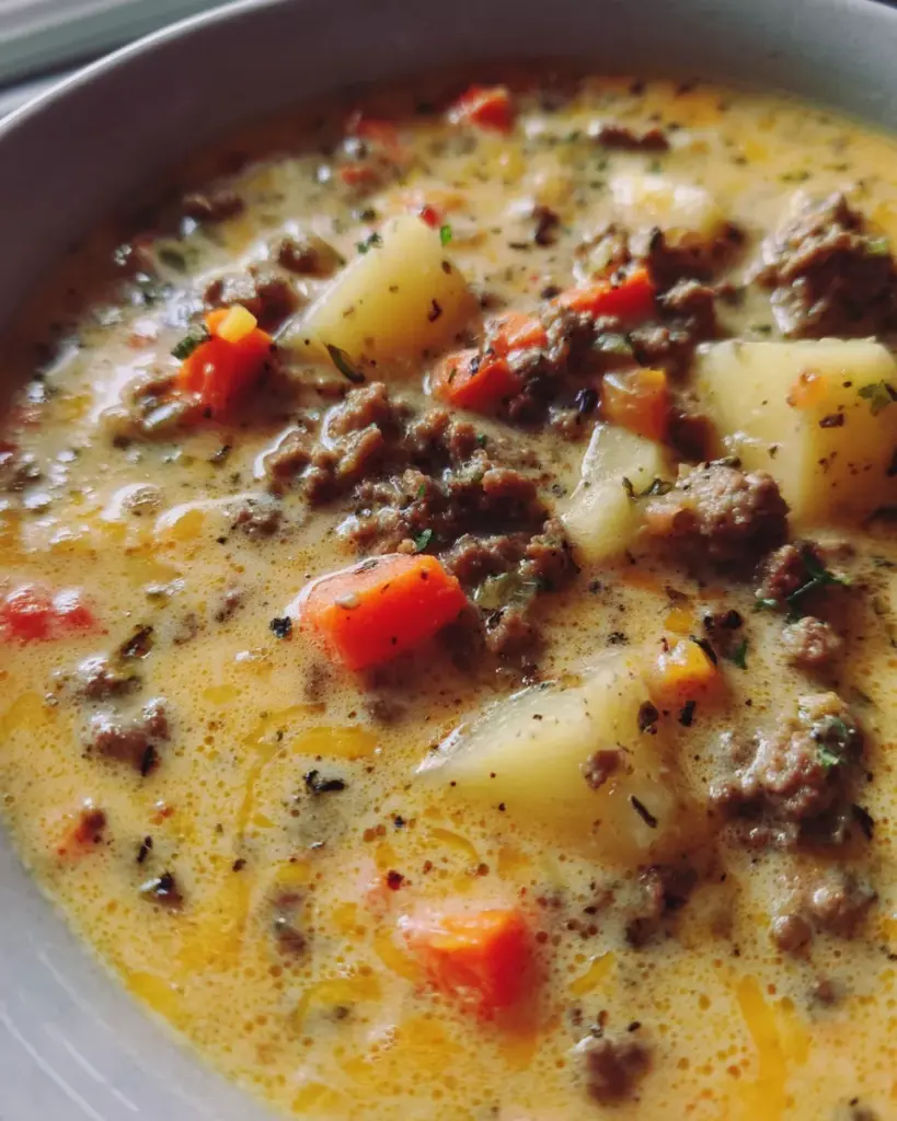 Crockpot Creamy Potato & Hamburger Soup | Easy Recipe 1 b 5 11