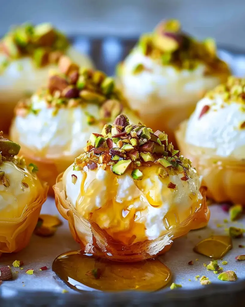 Ricotta Pistachio Honey Bites