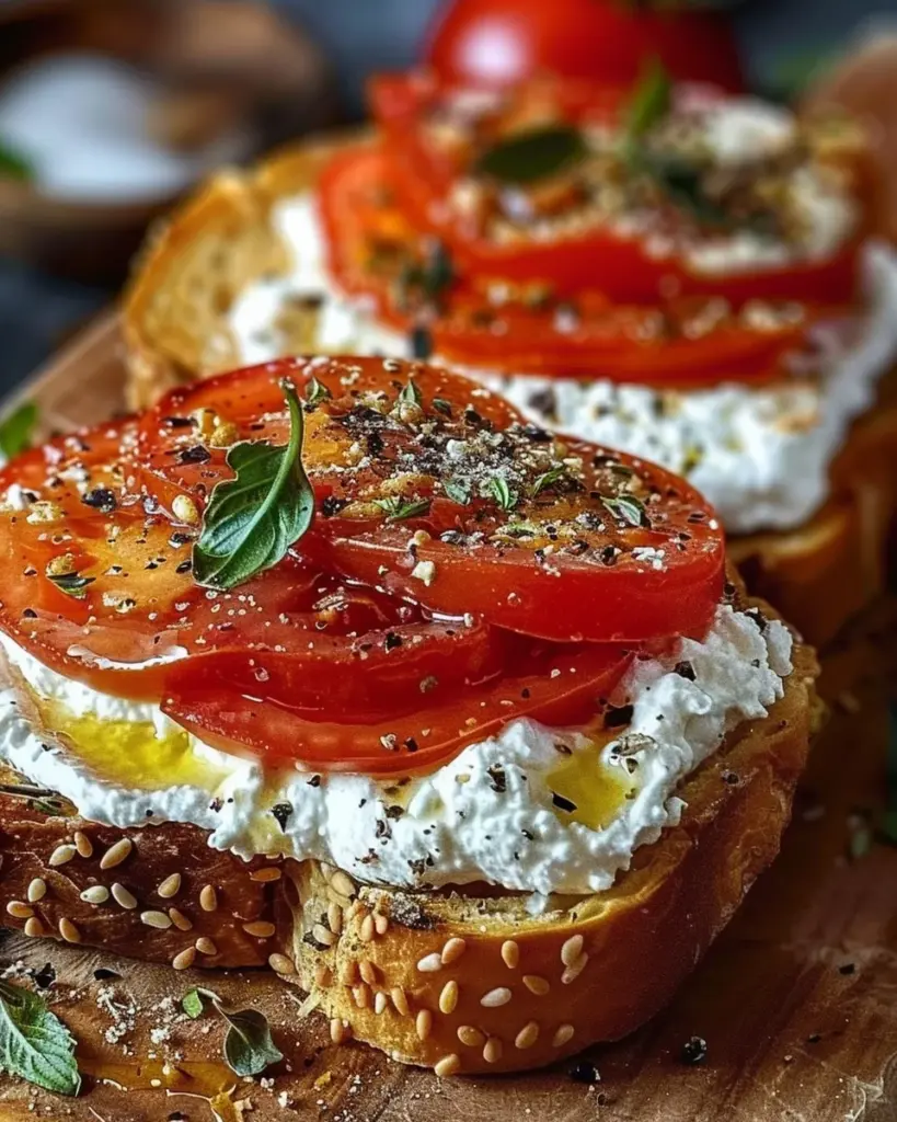 Ricotta and Tomato Sourdough Toast