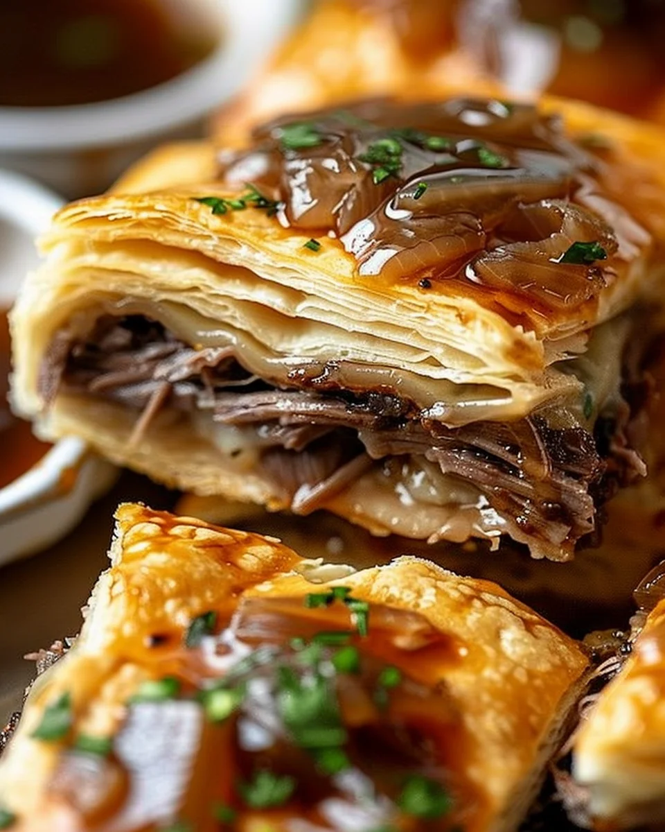 French Dip Squares : perfect party apetizer