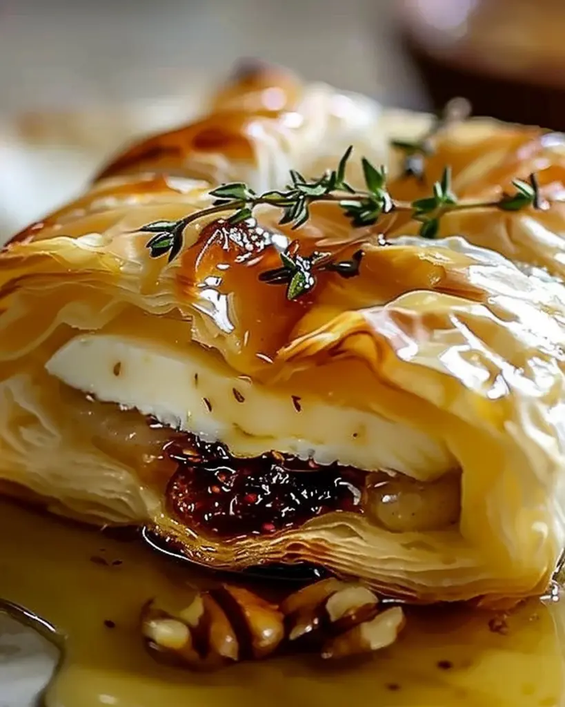 Baked Brie in Puff Pastry with Honey and Fig 1 d 5