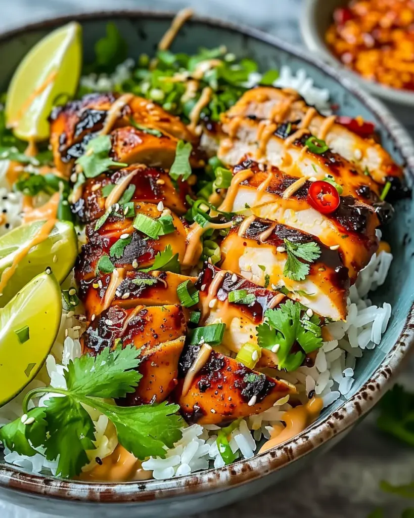 Sweet Chili Chicken Bowl with Coconut Lime Drizzle 7 1 1 21