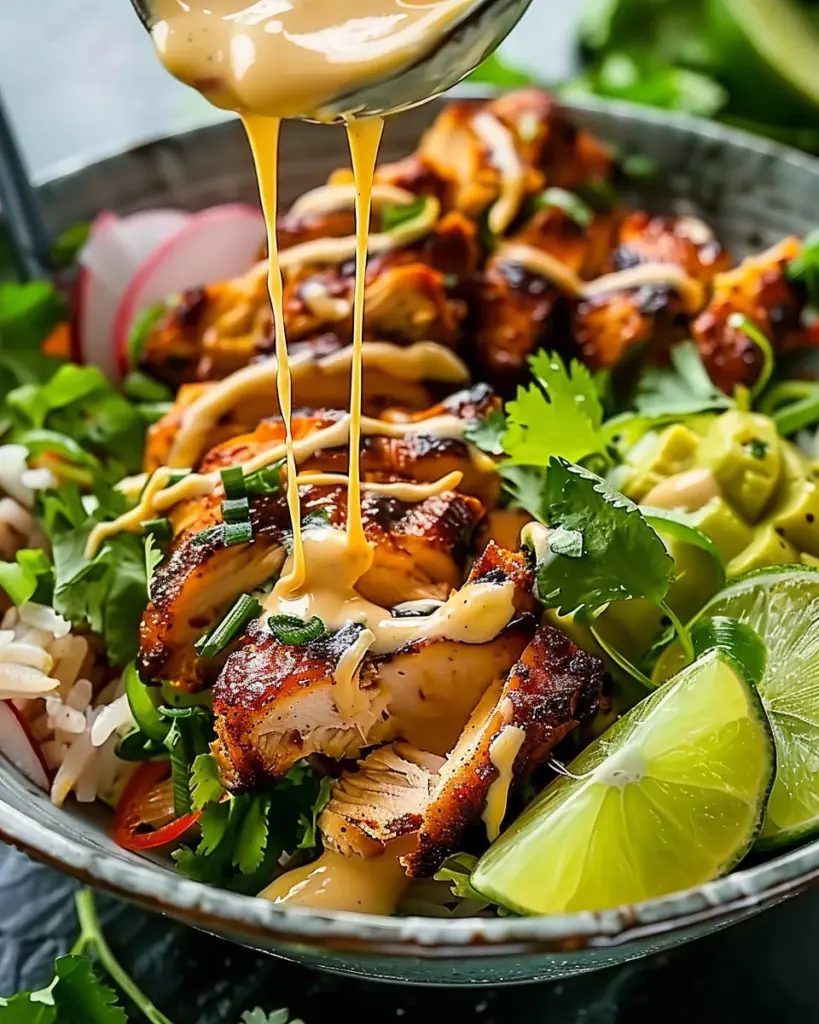 Sweet Chili Chicken Bowl with Coconut Lime Drizzle 5 1 2 19