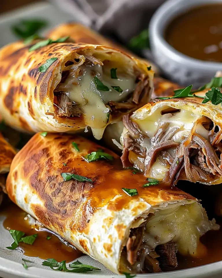 French Dip Tortilla Roll Ups