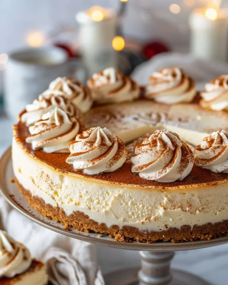 Philadelphia Eggnog Cheesecake with Gingersnap Crust