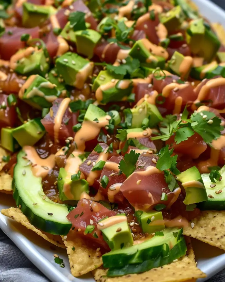 Tuna Poke Nachos