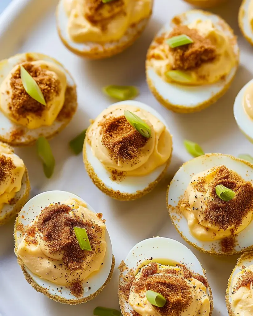 Bloody Mary Deviled Eggs
