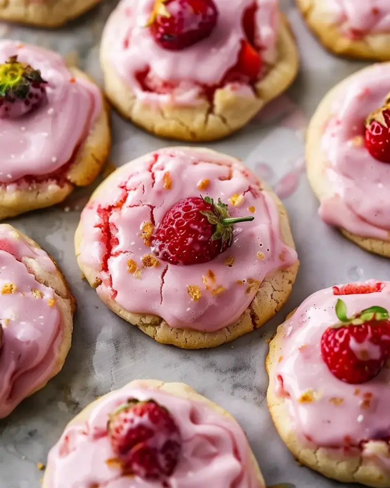 Double Strawberry Sugar Cookies