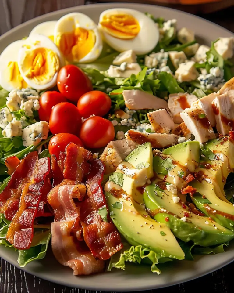 Classic American Cobb Salad with Crispy Bacon