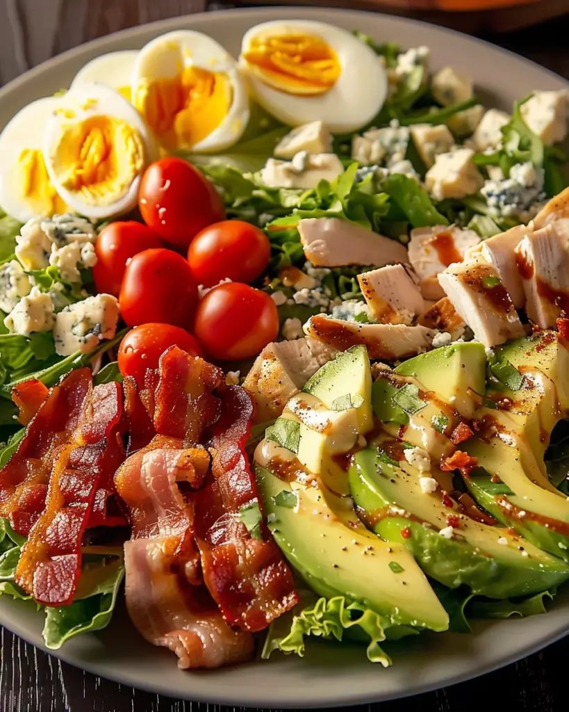 Classic American Cobb Salad with Crispy Bacon