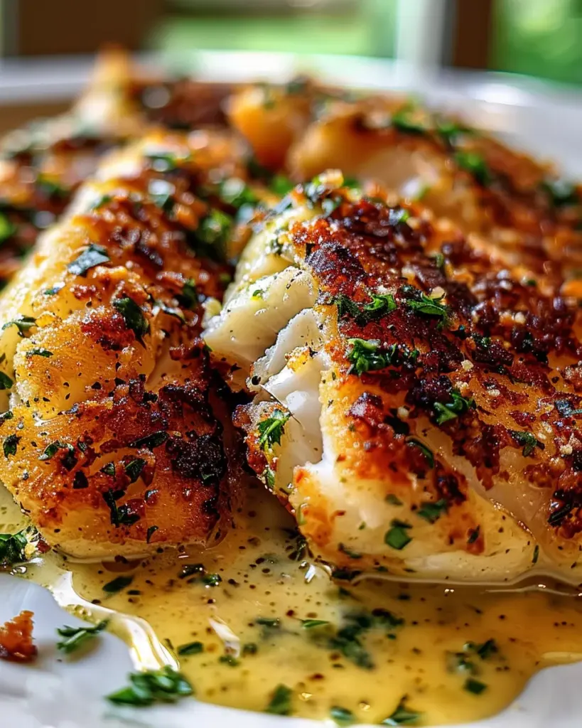 Pan Fry Tilapia with Pesto Cream Sauce 5 2 1 52