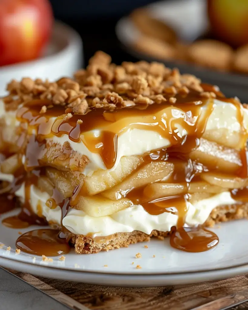 Caramel Apple Eclair Cake