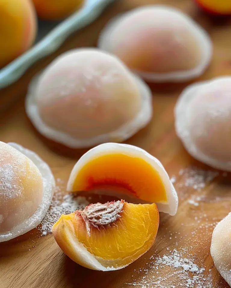 Whole Peach Mochi Recipe (Soft & Chewy)