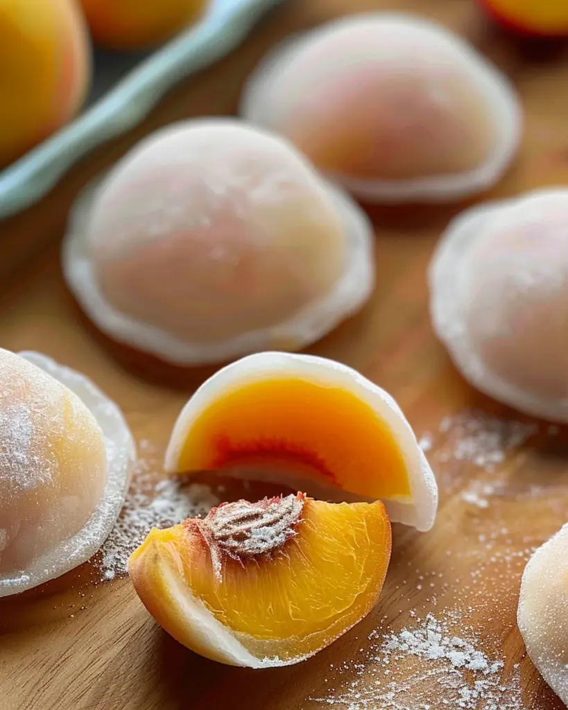 Whole Peach Mochi Recipe (Soft & Chewy)