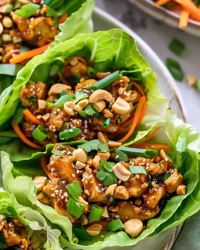 Thai Chicken Lettuce Wraps