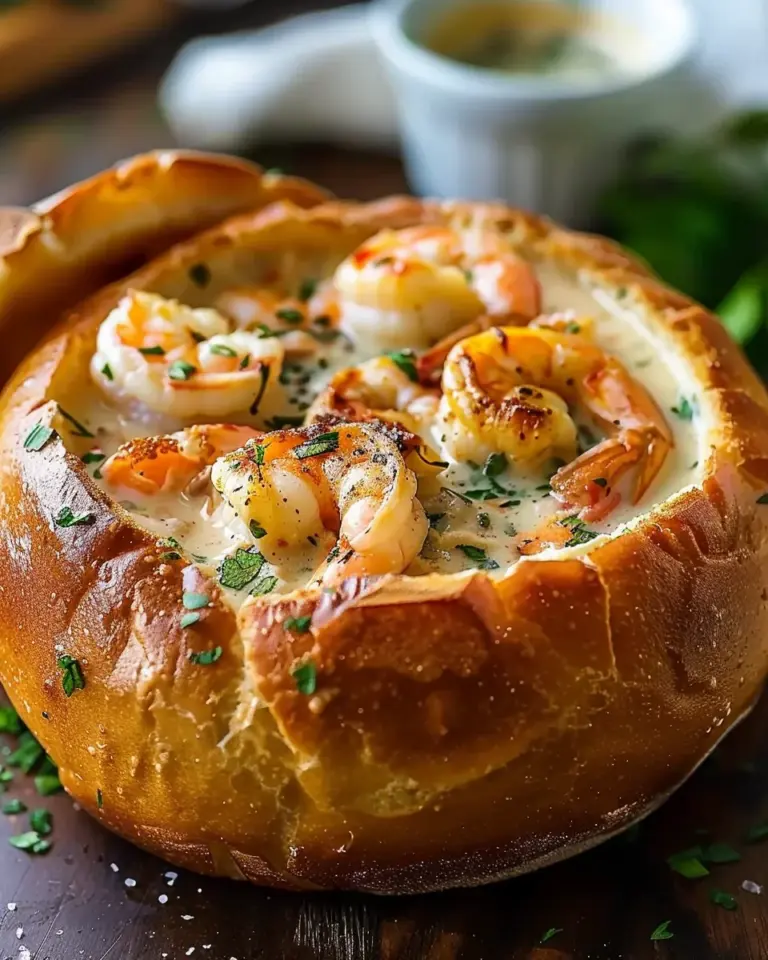 Stuffed Seafood Soup Bread Bowl