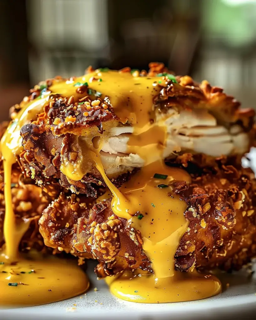 Savory Pretzel Chicken Mustard Cheddar