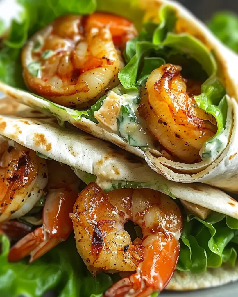 Grilled Shrimp Caesar Wraps