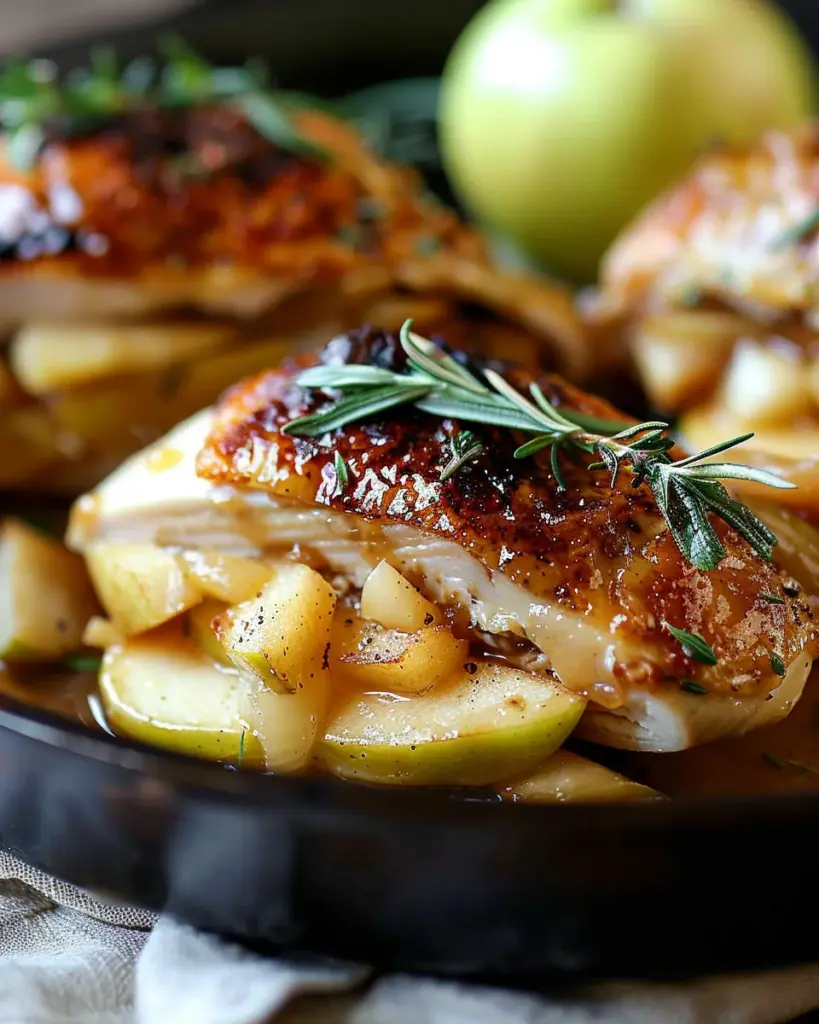 Apple and Brie Stuffed Chicken with Maple Dijon Glaze