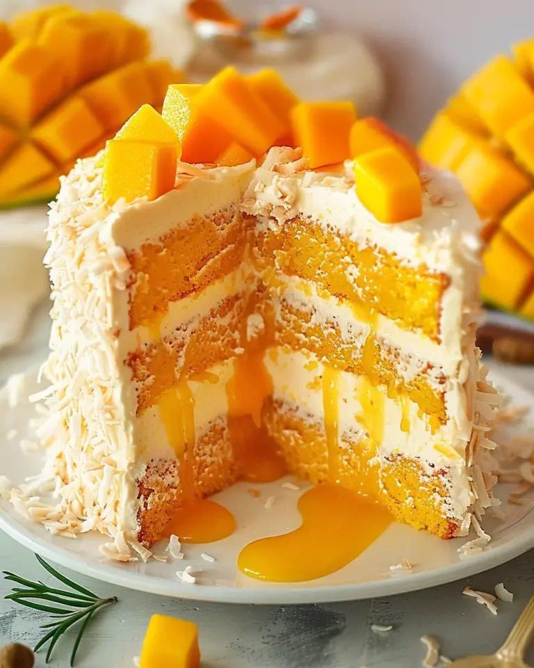 Vegan Mango Coconut Cake