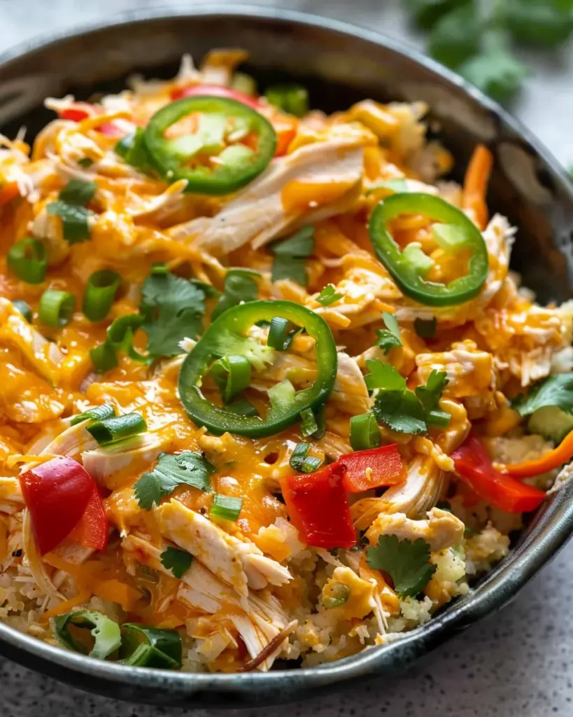 Jalapeño Buffalo Chicken Casserole: Whole30, Keto, Paleo, GF