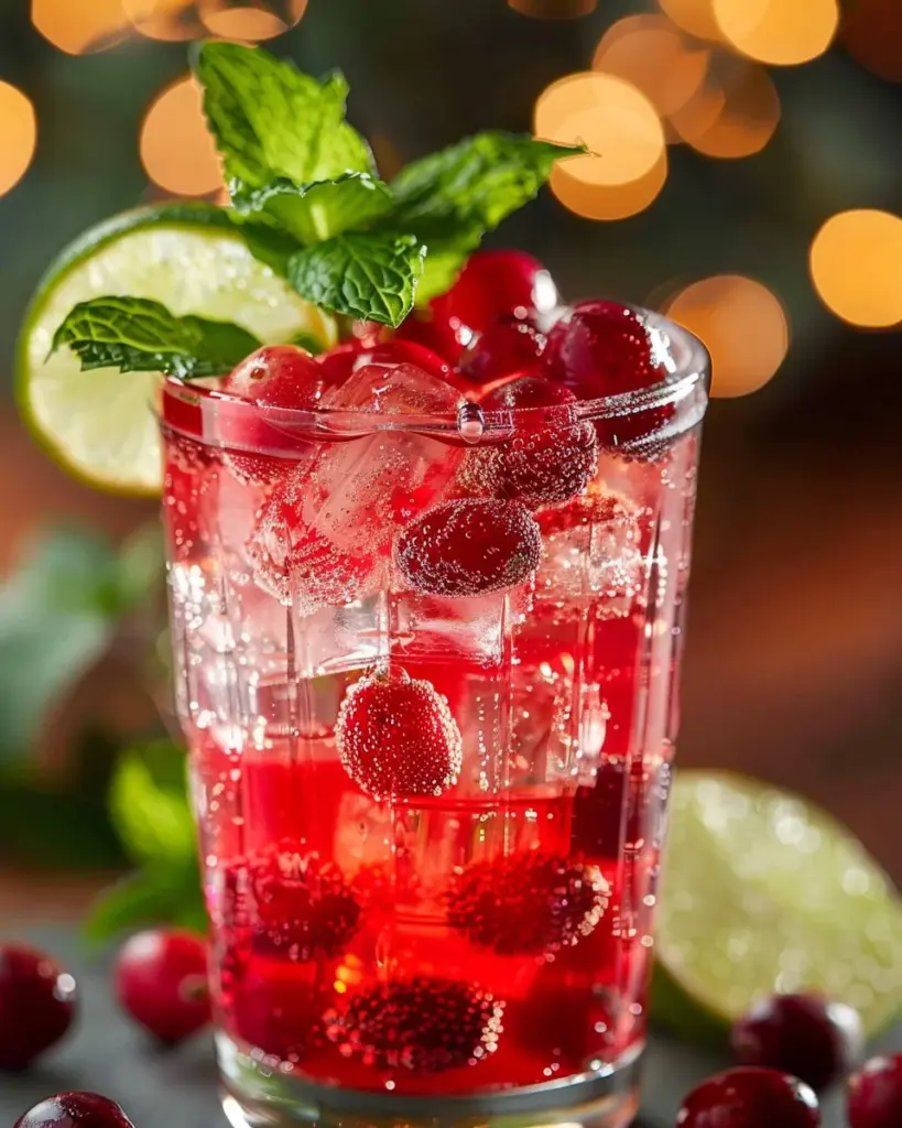 Vanilla Cranberry Crush Mocktail Recipe