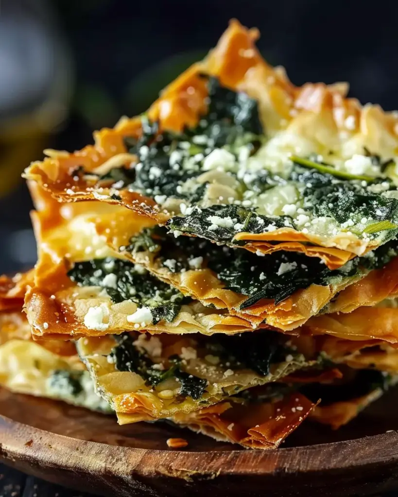 Mediterranean Spinach and Feta Crisps