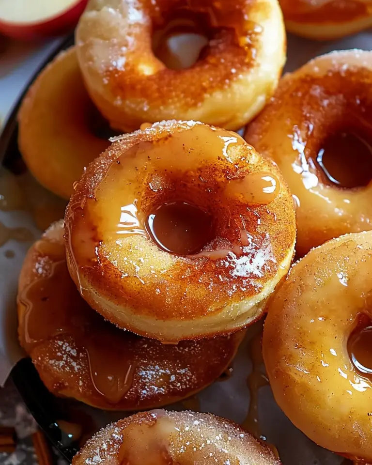 Hot Honey Cinnamon Apple Donuts
