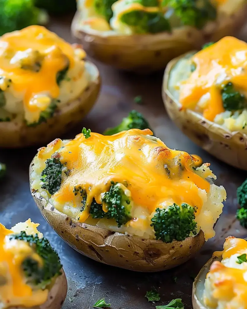 Broccoli Cheddar Twice Baked Potatoes