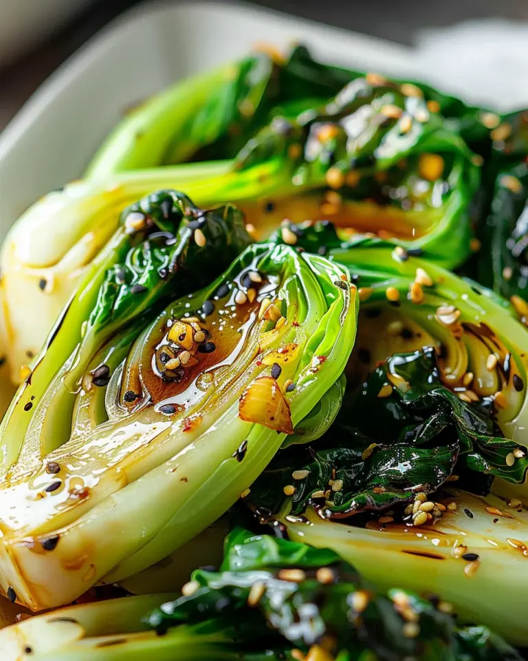 Baby Bok Choy with Soy Sauce and Garlic
