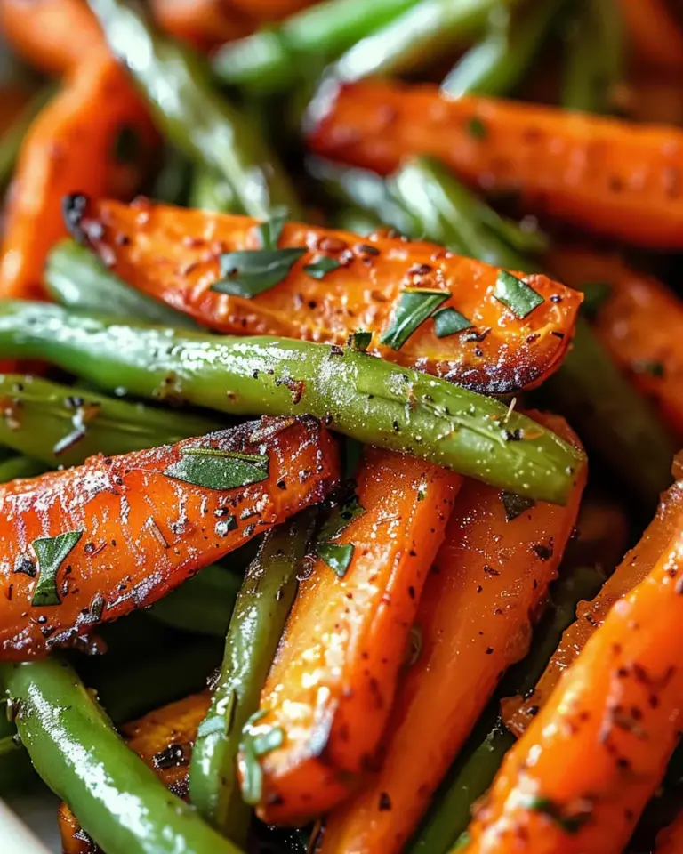 Roasted Carrots Green Beans