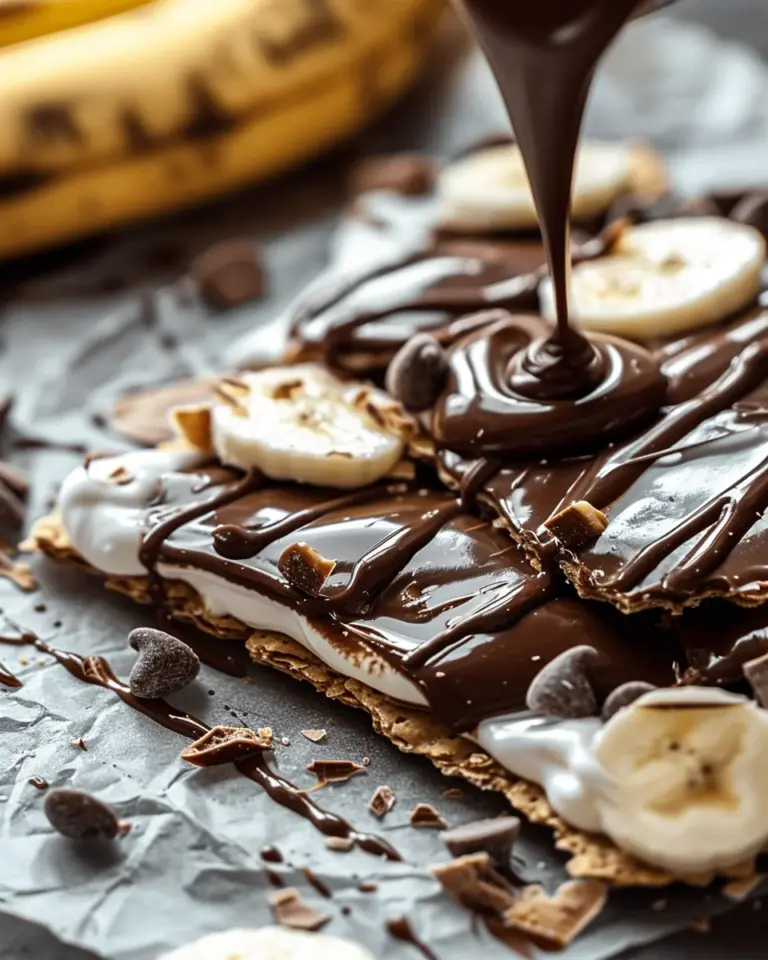 Banana & Nutella Frozen Yogurt Bark