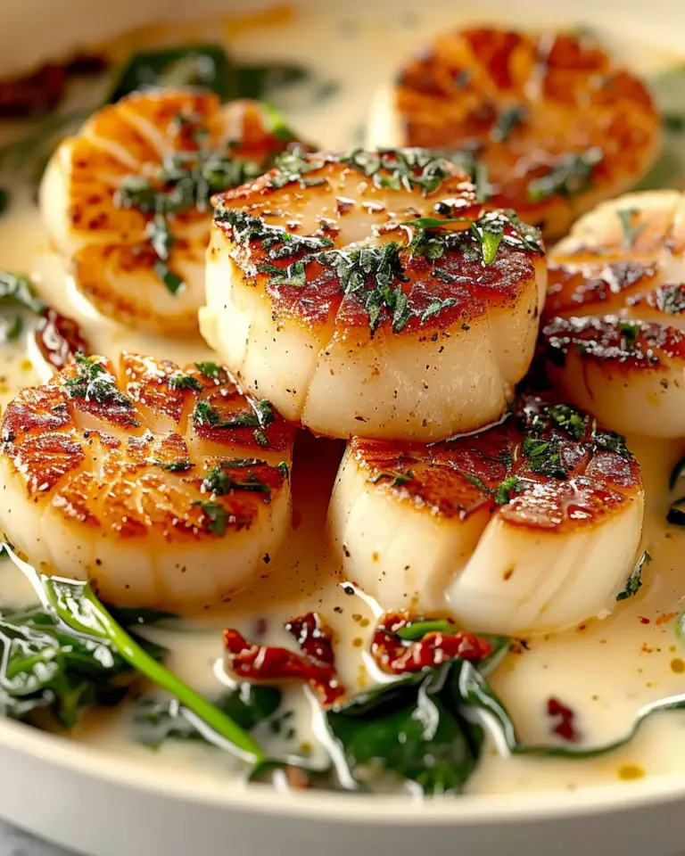 Stunning Creamy Tuscan Scallops Recipe