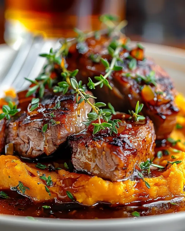 Apple Cider Pork with Mashed Sweet Potatoes Recipe
