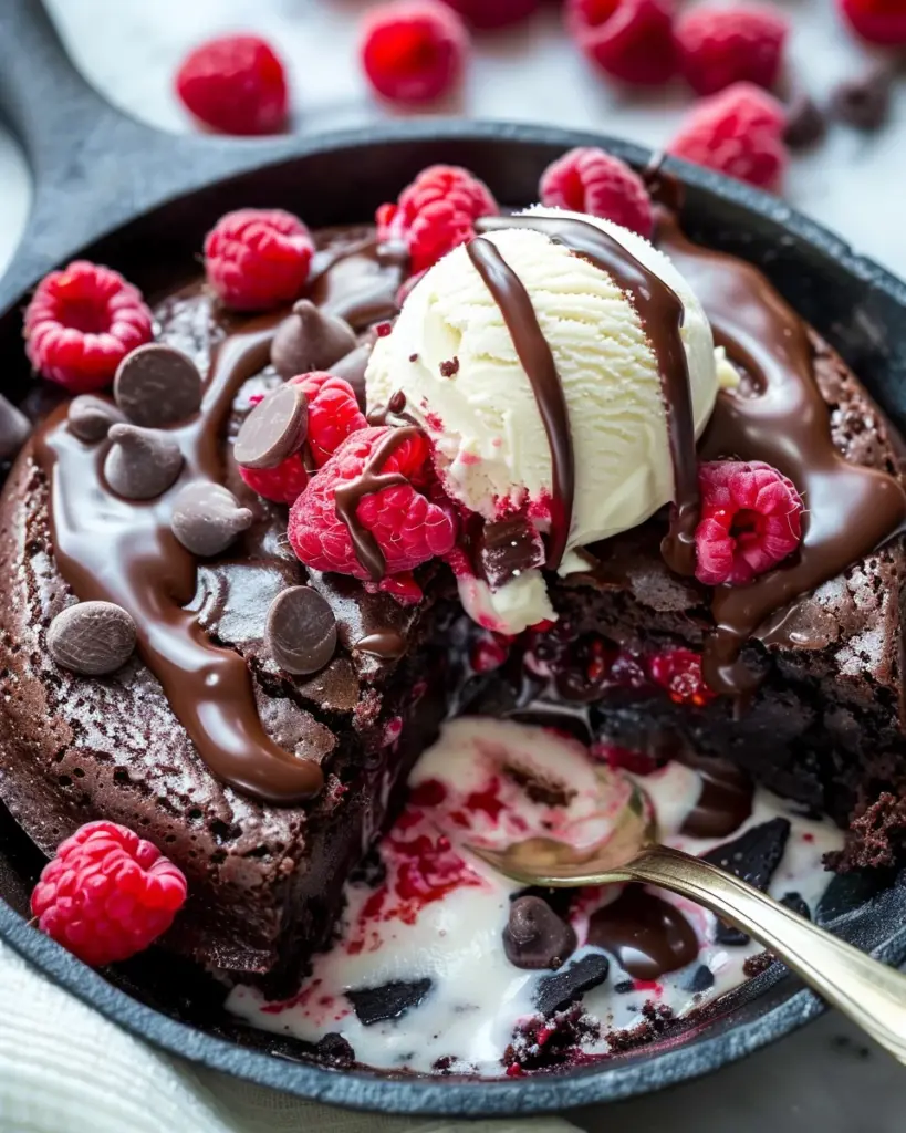 Raspberry Swirl Brownie Sundae for Two 4 1 1 19