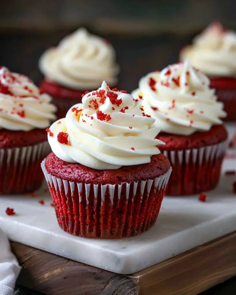 Red Velvet Cupcakes with Cream Cheese Frosting