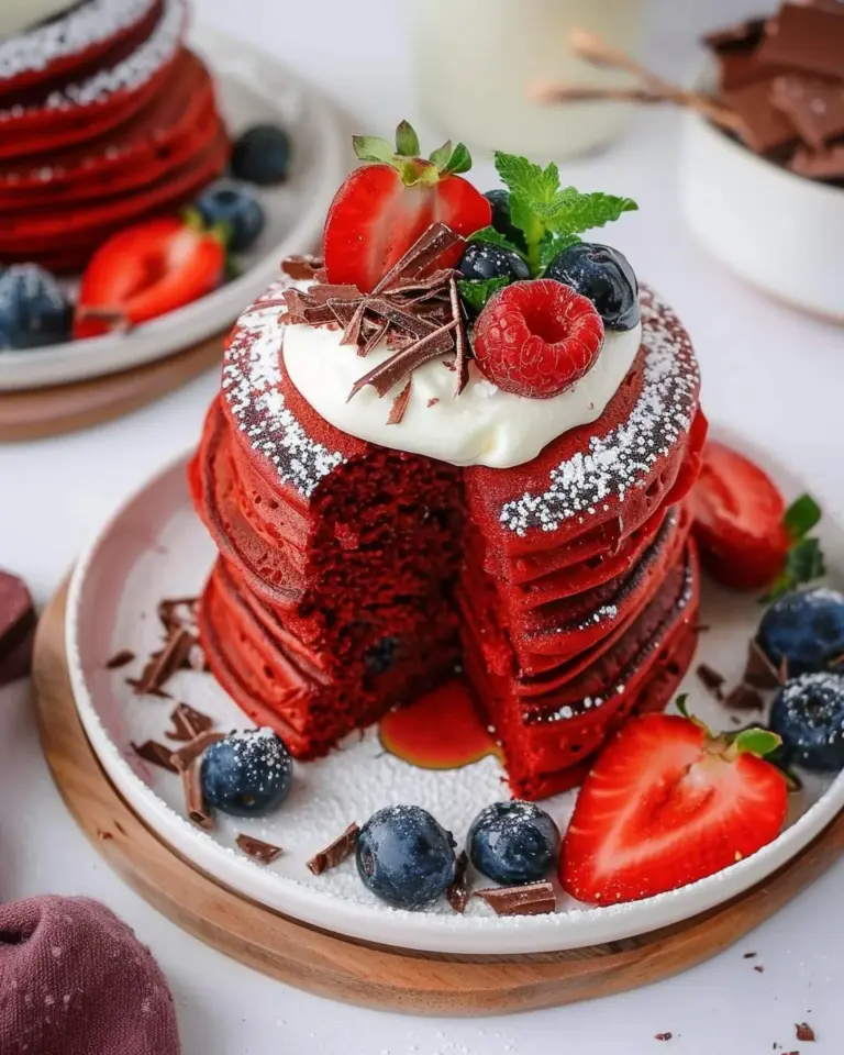 Red Velvet Pancakes