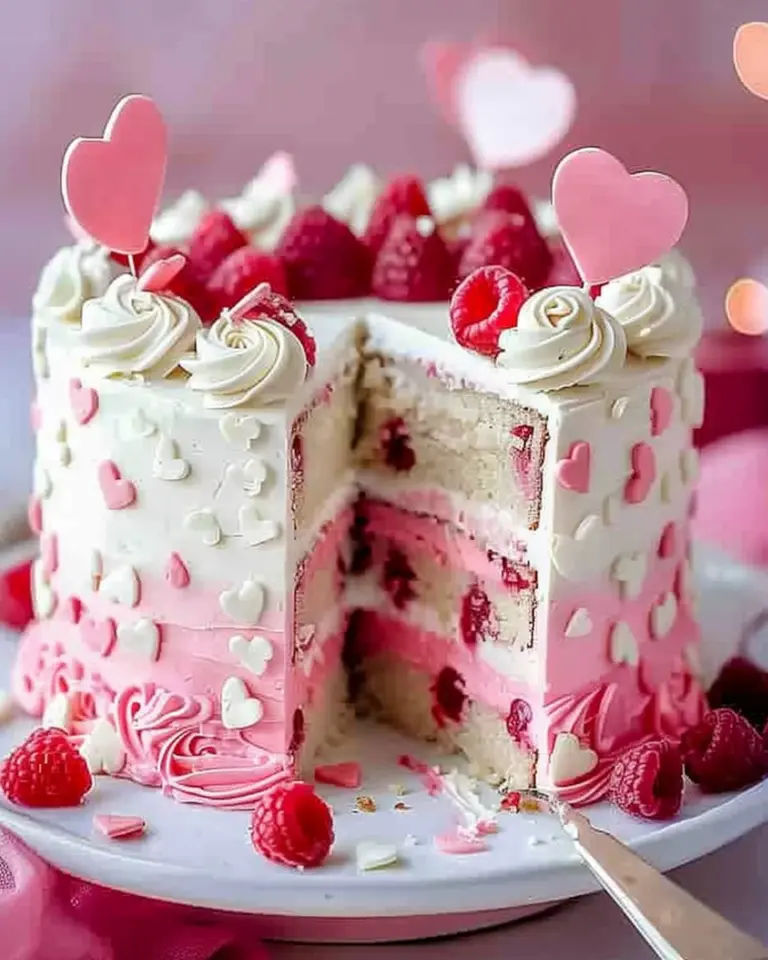 Valentine’s Raspberry Cake