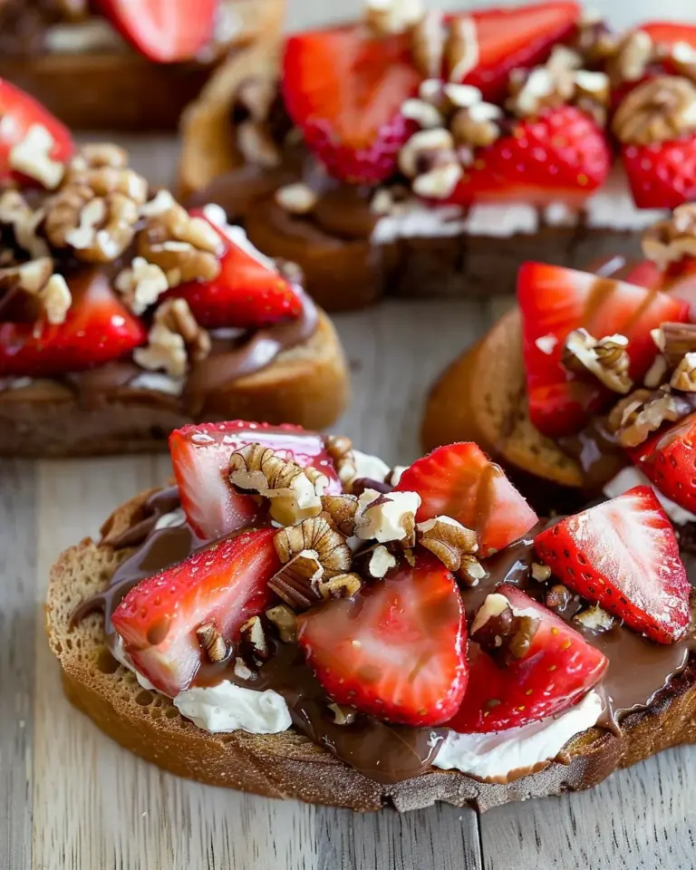 Strawberry Dessert Bruschetta