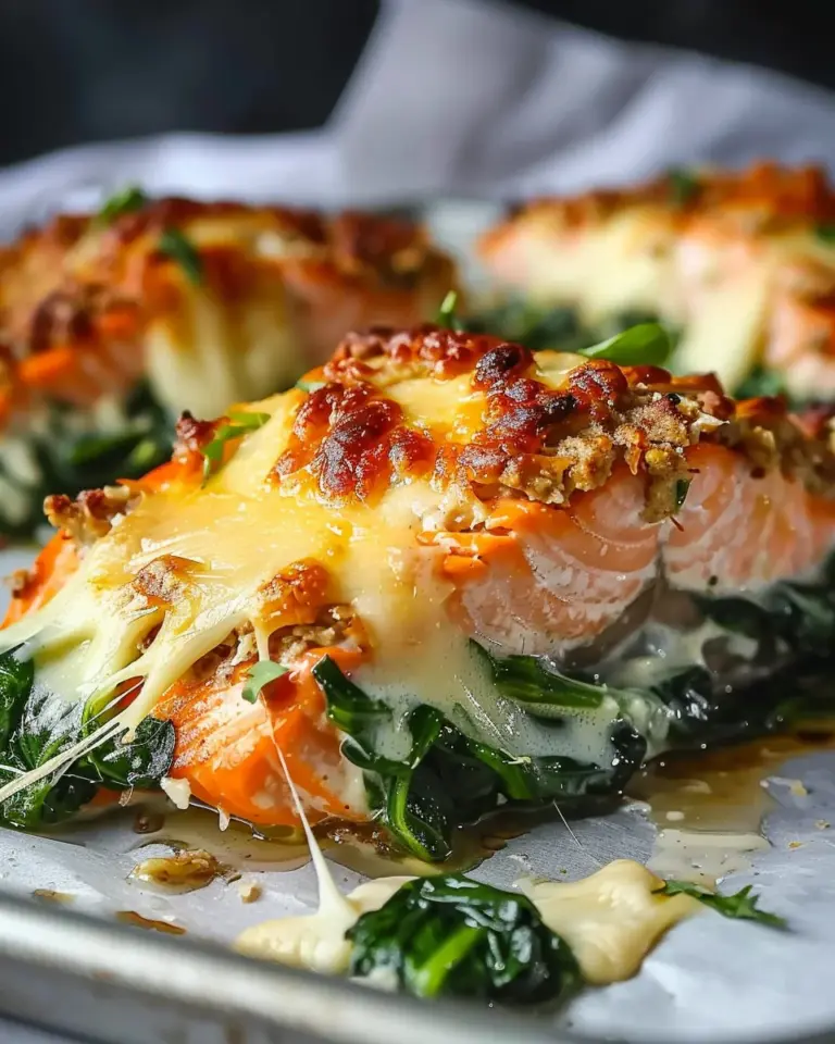 Irresistible Baked Salmon with Spinach and Mozzarella Bliss