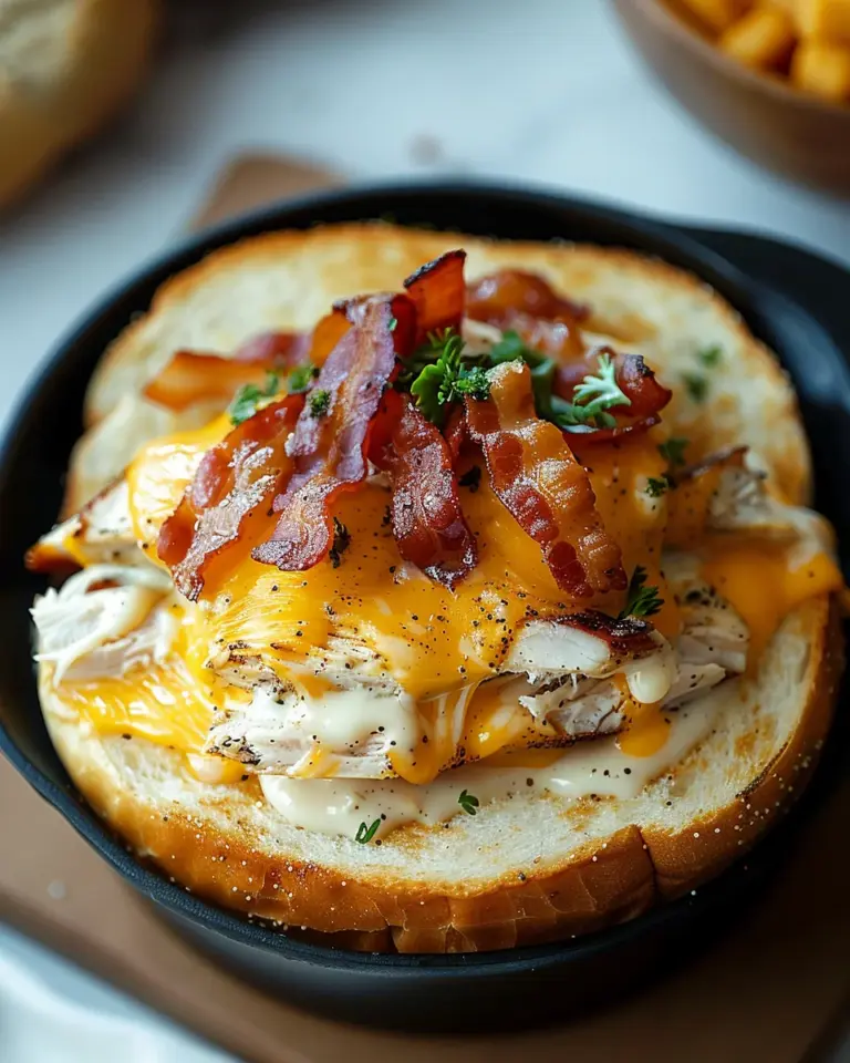 Cheesy Chicken Bacon Ranch Sandwich
